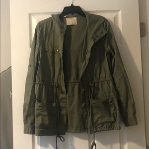 Army green utility jacket